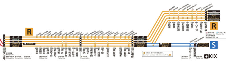 阪和線路線図