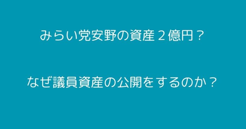 みらい党安野